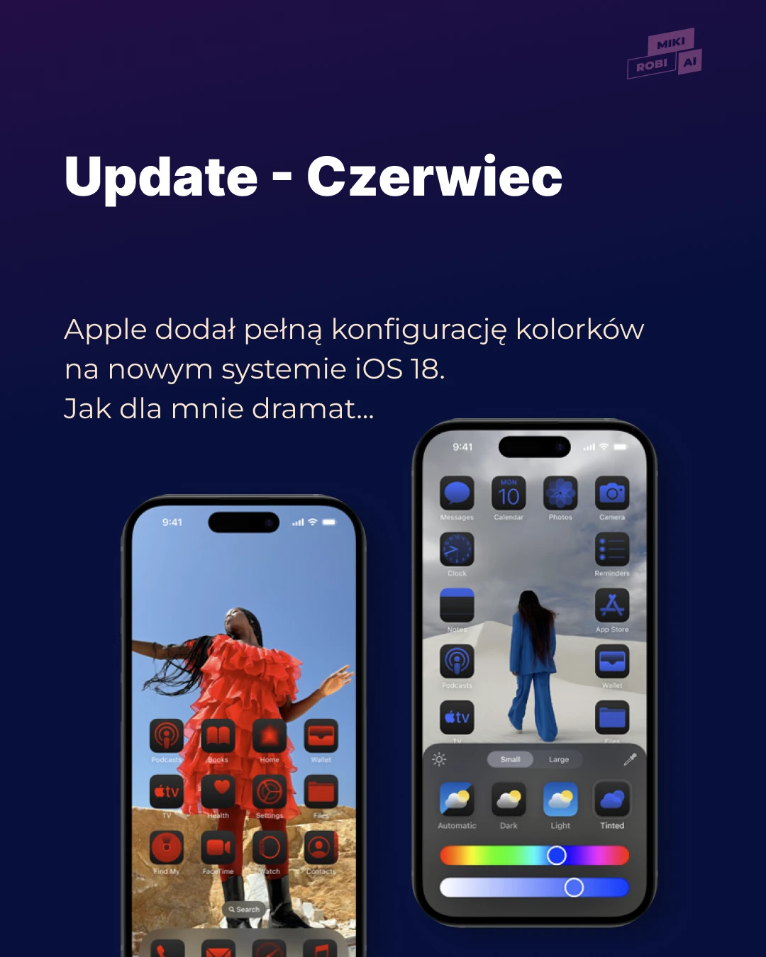 nowy iOS 18 z personalizacją